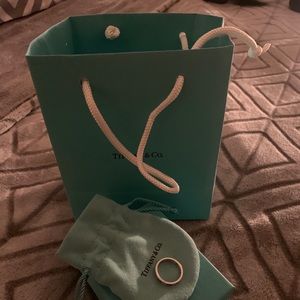 Tiffany Sterling Ring Box and Bag- never worn